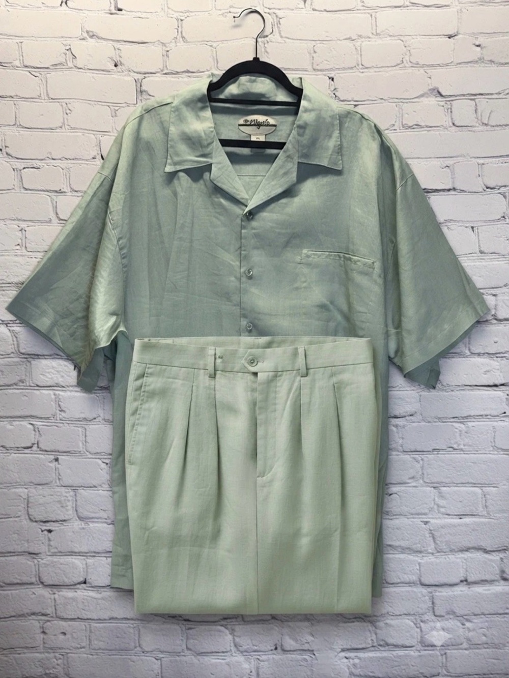 Mojito Collection Men’s Shirt 3XL  Linen Up Short Sleeve & Pants 44/34 Set